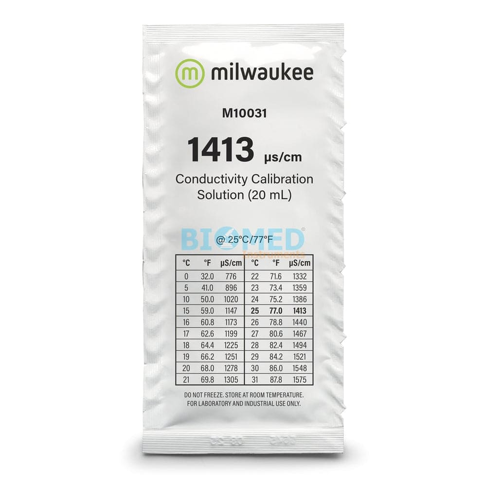Solucion De Calibracion Conductividad 1413Us/Cm 20Ml Milwaukee M10031B Biomed