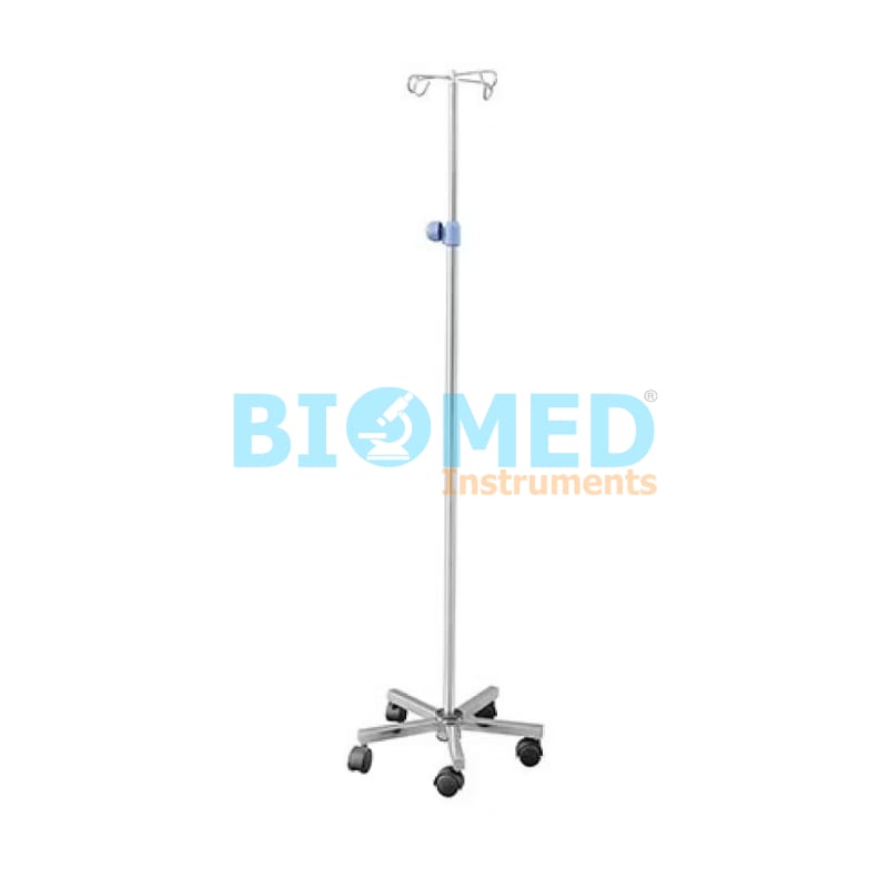 Porta Suero Cromado Base Metalica Con Ruedas