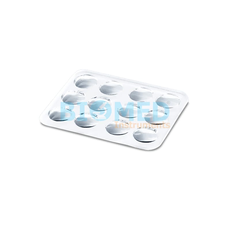 Placa Para Vdrl 12 Concavidades Vidrio Hemc