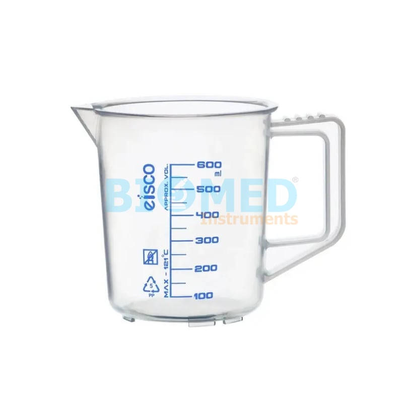 Jarra Graduada De Polipropileno Escala Azul 600 Ml Eisc.