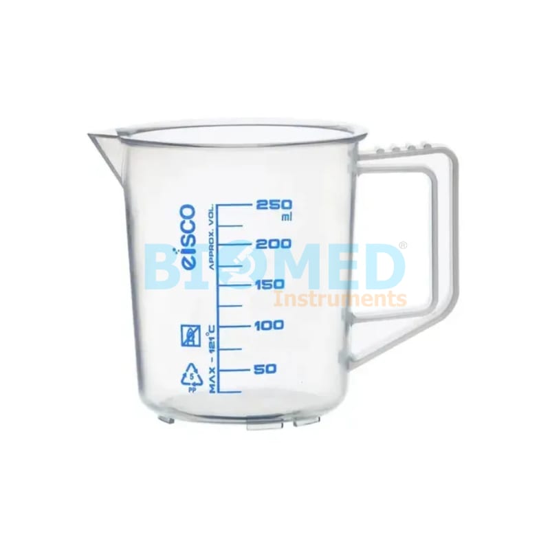Jarra Graduada De Polipropileno Escala Azul 250 Ml Eisc