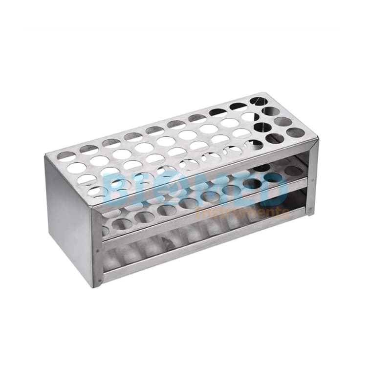 Gradilla Para 50 Tubos De 16X150 Mm Acero Inox.