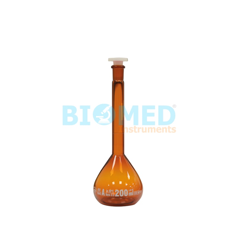 Balon Volumetrico Ambar De 50 Ml Clase A
