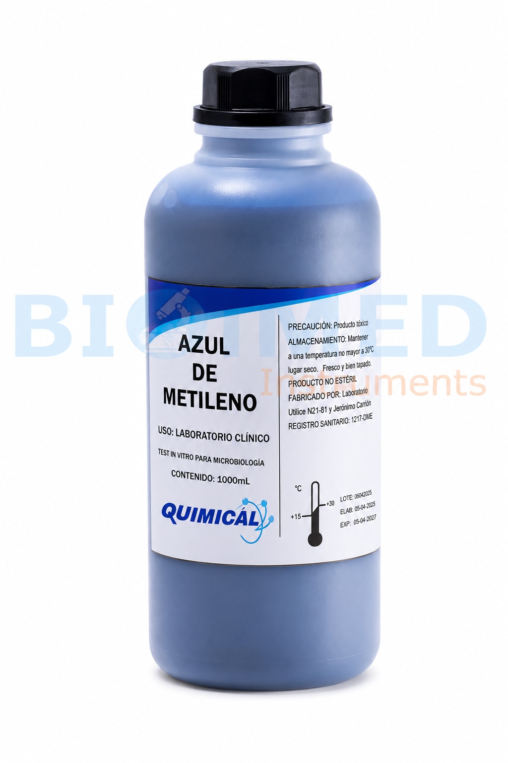 Azul De Metileno Para Microscopia 1 Litro Quim.