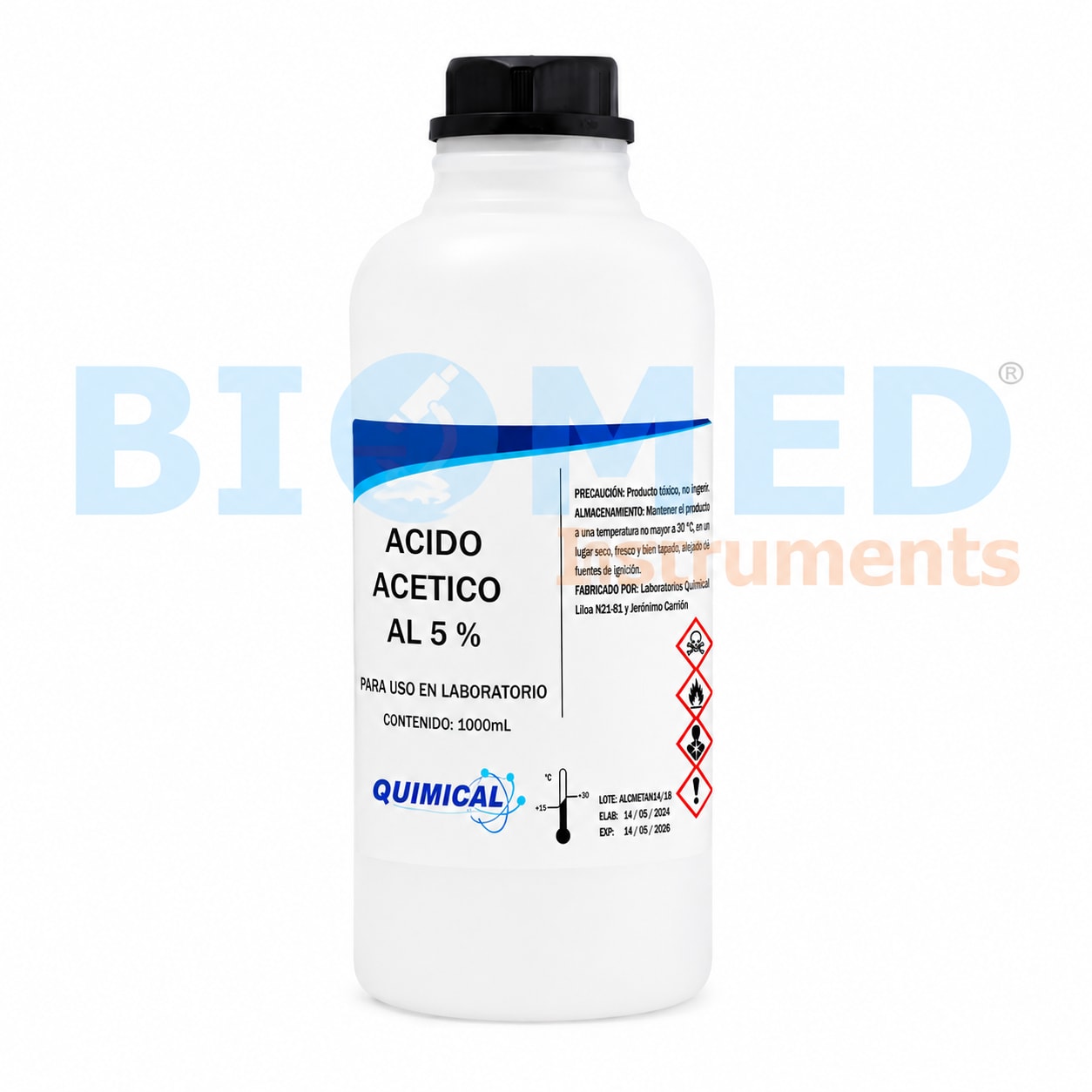 Acido Acetico Al 5% 1 Litro Quim.