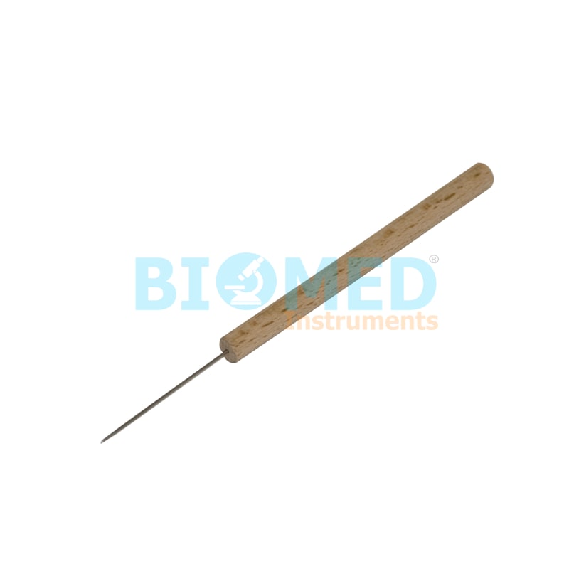 Aguja De Diseccion Recta Mango Madera 33Mm Aguja 100Mm Eis.