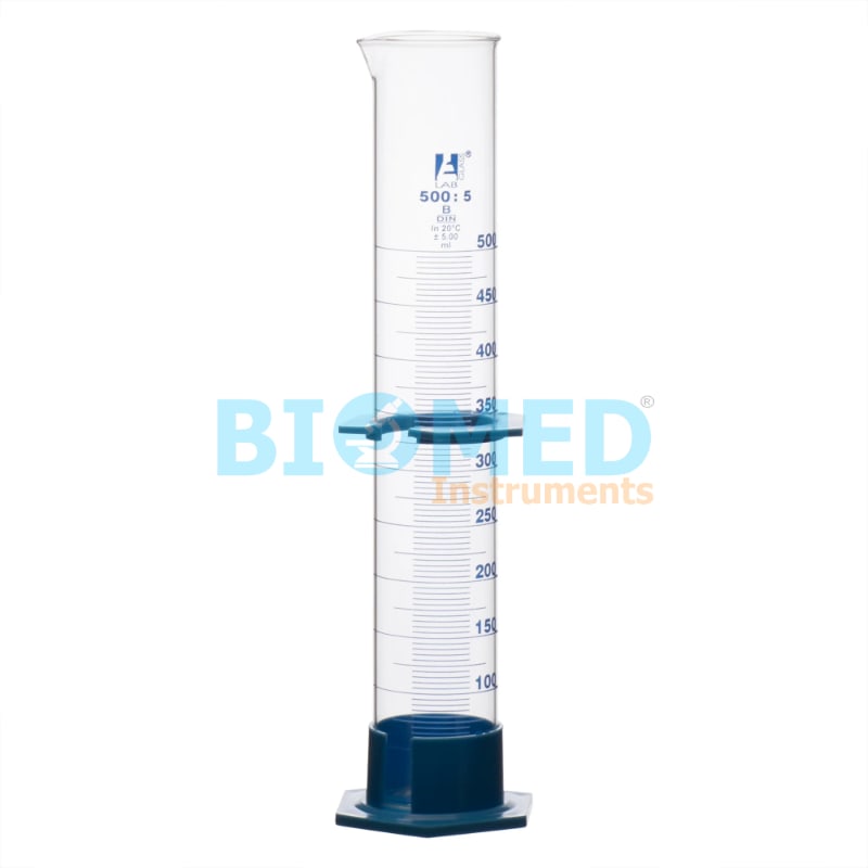 PROBETA DE VIDRIO BASE PLASTIC. CLASE B 500 ML