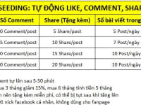 Vip Seeding facebook – Tự động 100%: Like, comment, share