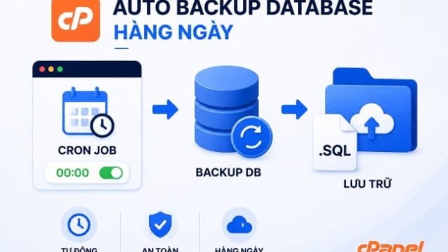 Tự động backup database hàng ngày trong Hosting Cpanel bằng Cronjob