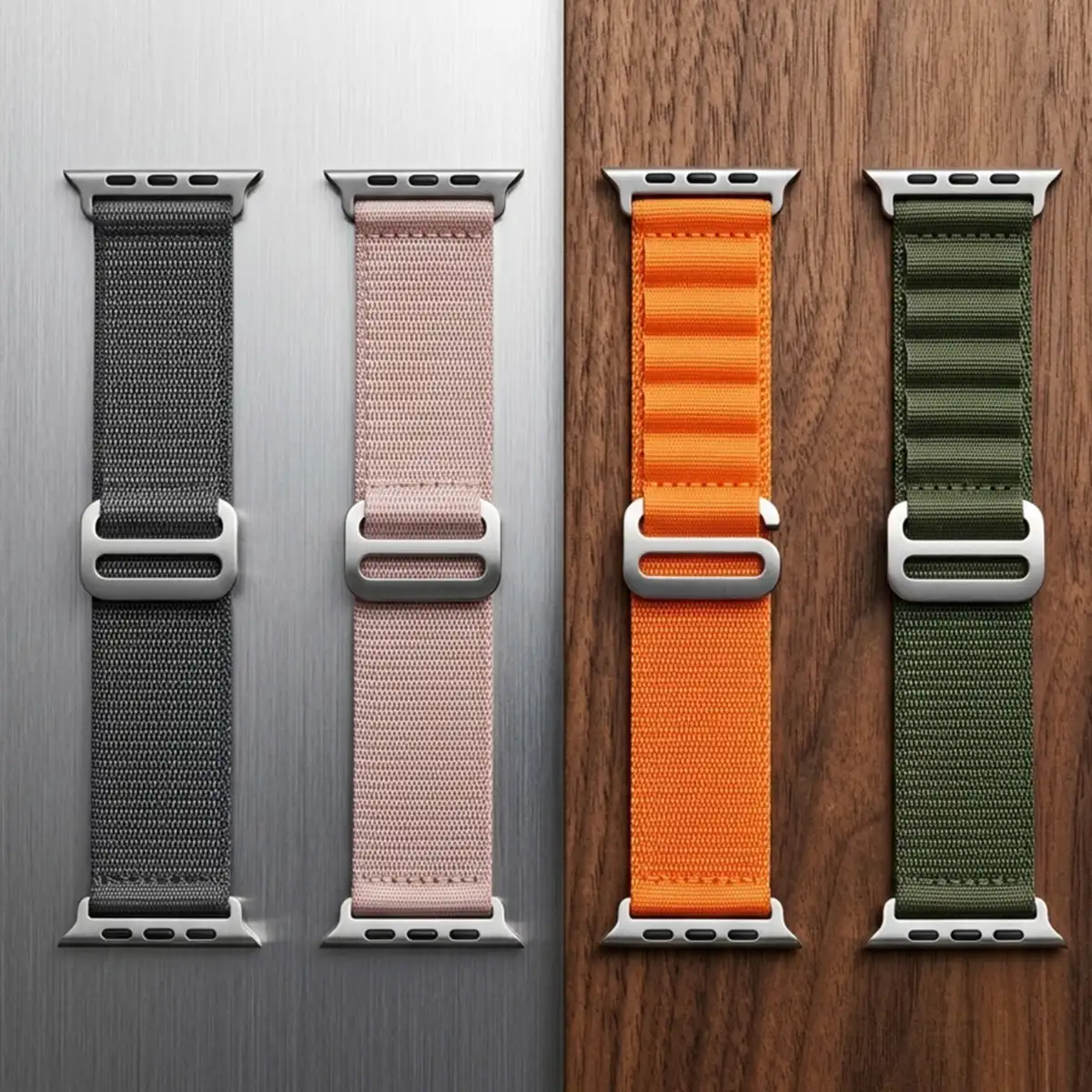 Smart Watch Strap Belt Nylon Strip Apple Alpine Metal lock Band For Customize  Watch with Stylish nylon belt strap