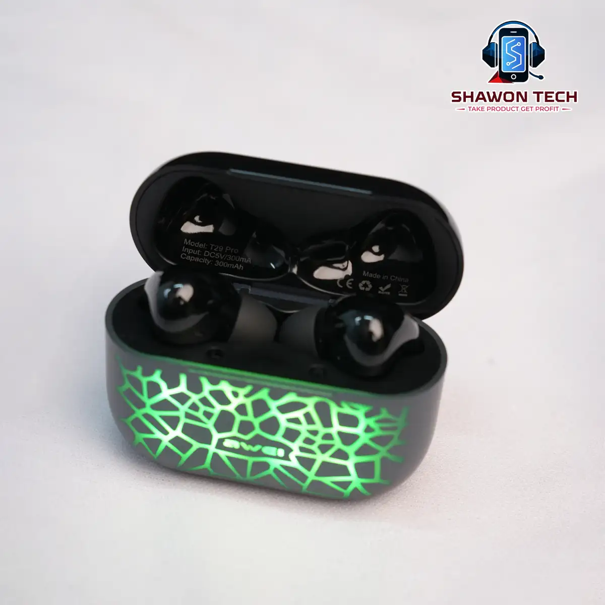 Awei T29 Pro TWS Gaming Earbuds – Bluetooth 5.4 with RGB Breathing Lights