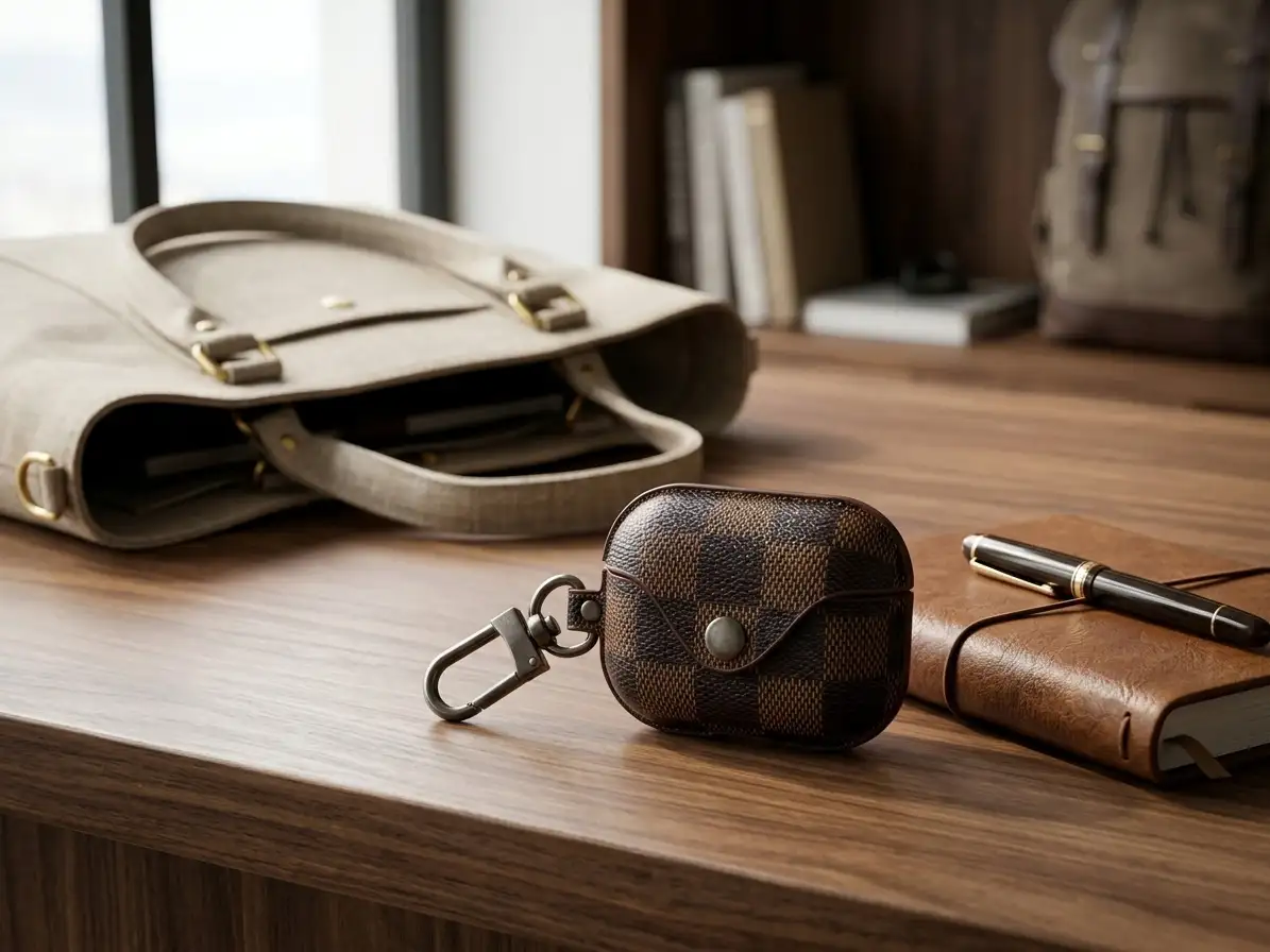 AirPods Pro Magnet Leather PU Case with Hook For apple Air Pods Pro
