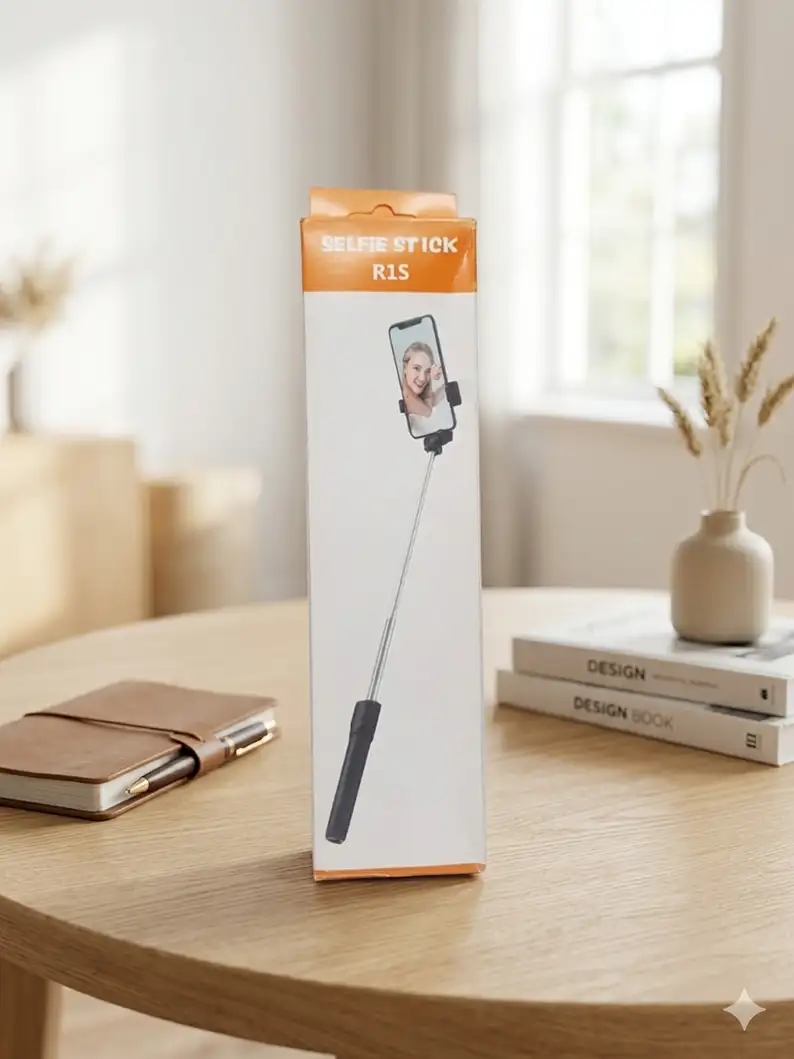 R1S Bluetooth Integrated Selfie Stick with Light and Bluetooth Remote Control
