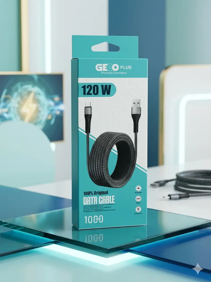 GEOO Plus 120W (Type-C and B) Charging Data Cable