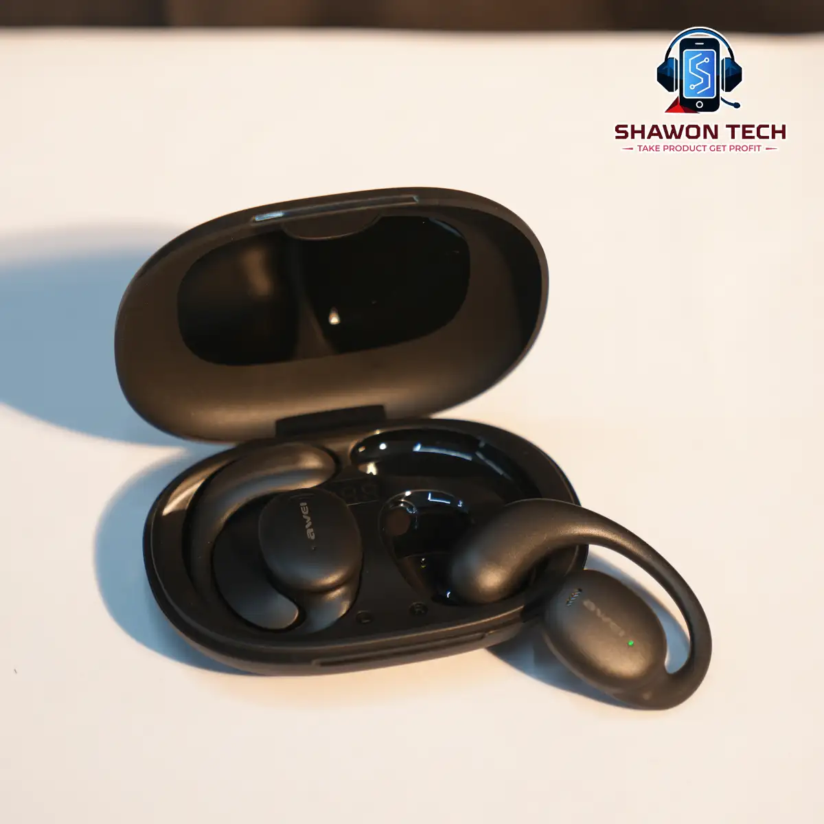 Awei T80 Air Conduction Wireless Sport Earphones – Bluetooth 5.4 with LED Display