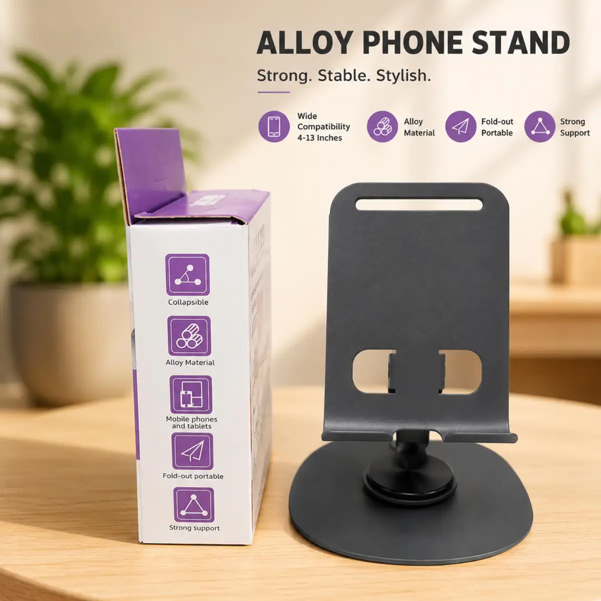Alloy 360° Rotating Full Metal Phone Stand