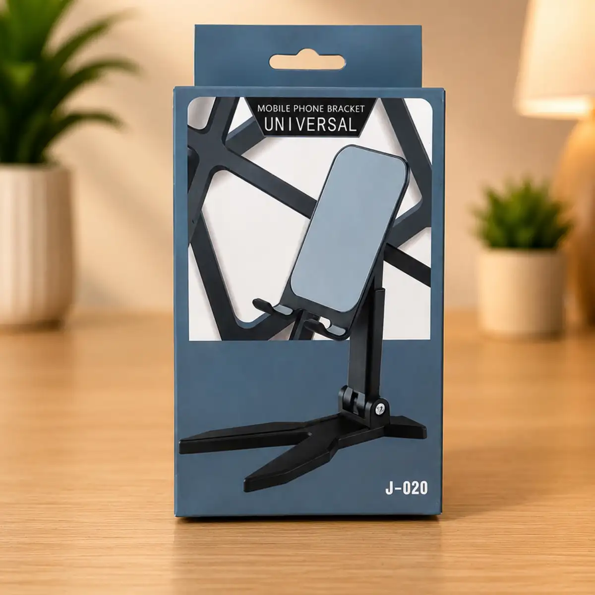 Universal Mobile Phone Bracket Stand (Model: J-020) – Adjustable, Foldable Phone Holder for Desk/Table