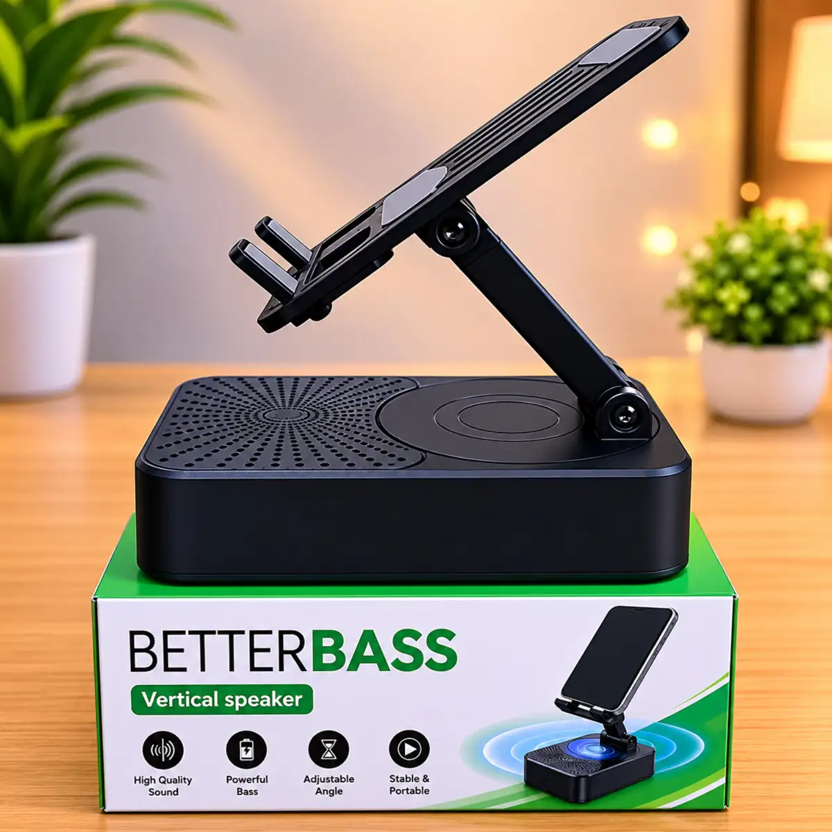 Better Bass Mobile Stand Wireless Bluetooth Speaker