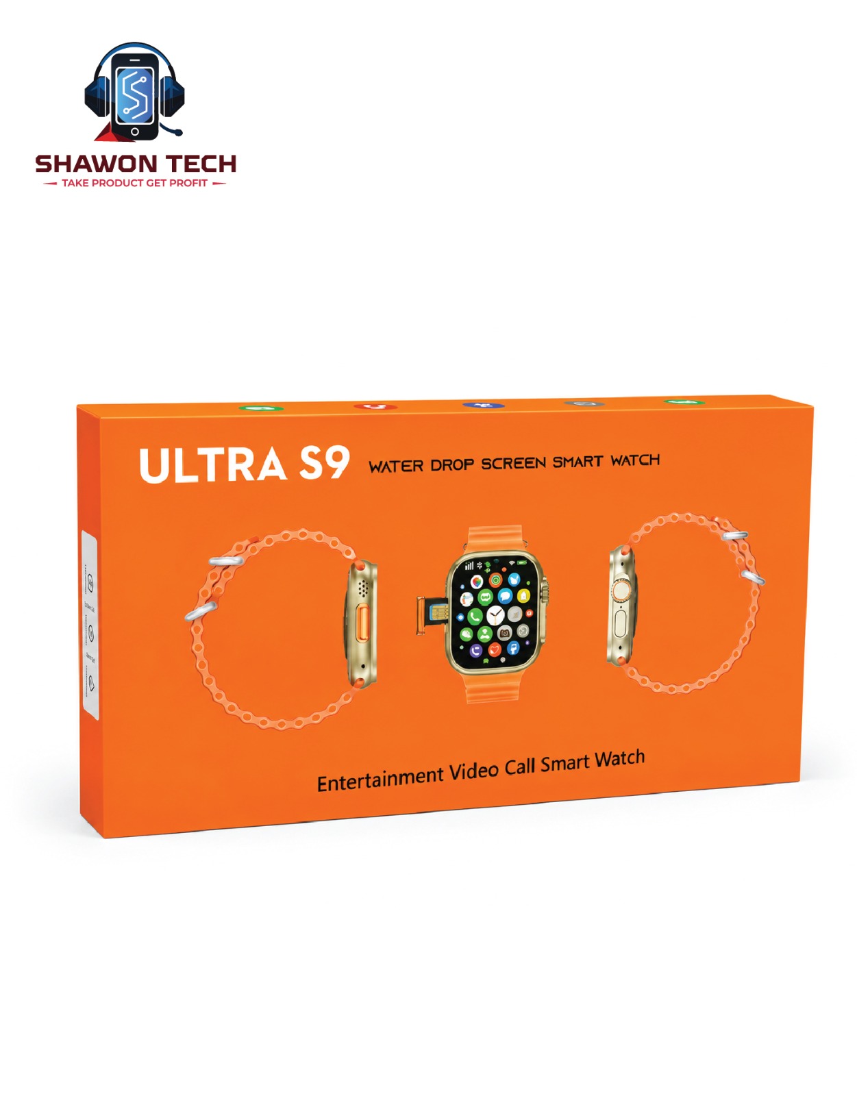Ultra S9 4G Android Smartwatch with SIM Card Slot & HD Display