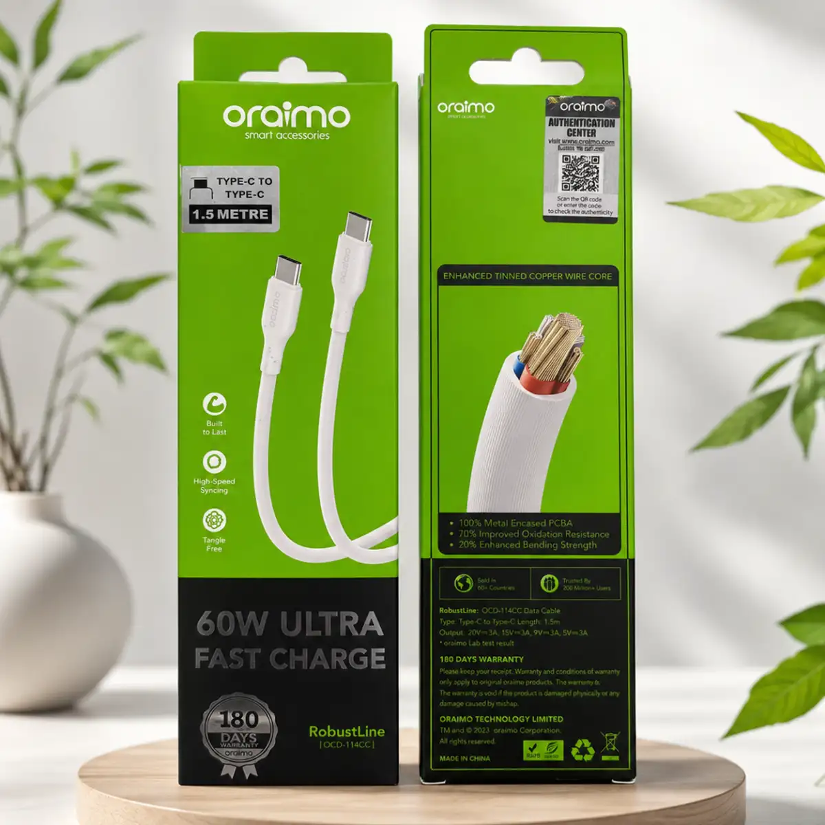 Oraimo RobustLine 60W Type-C to Type-C Cable