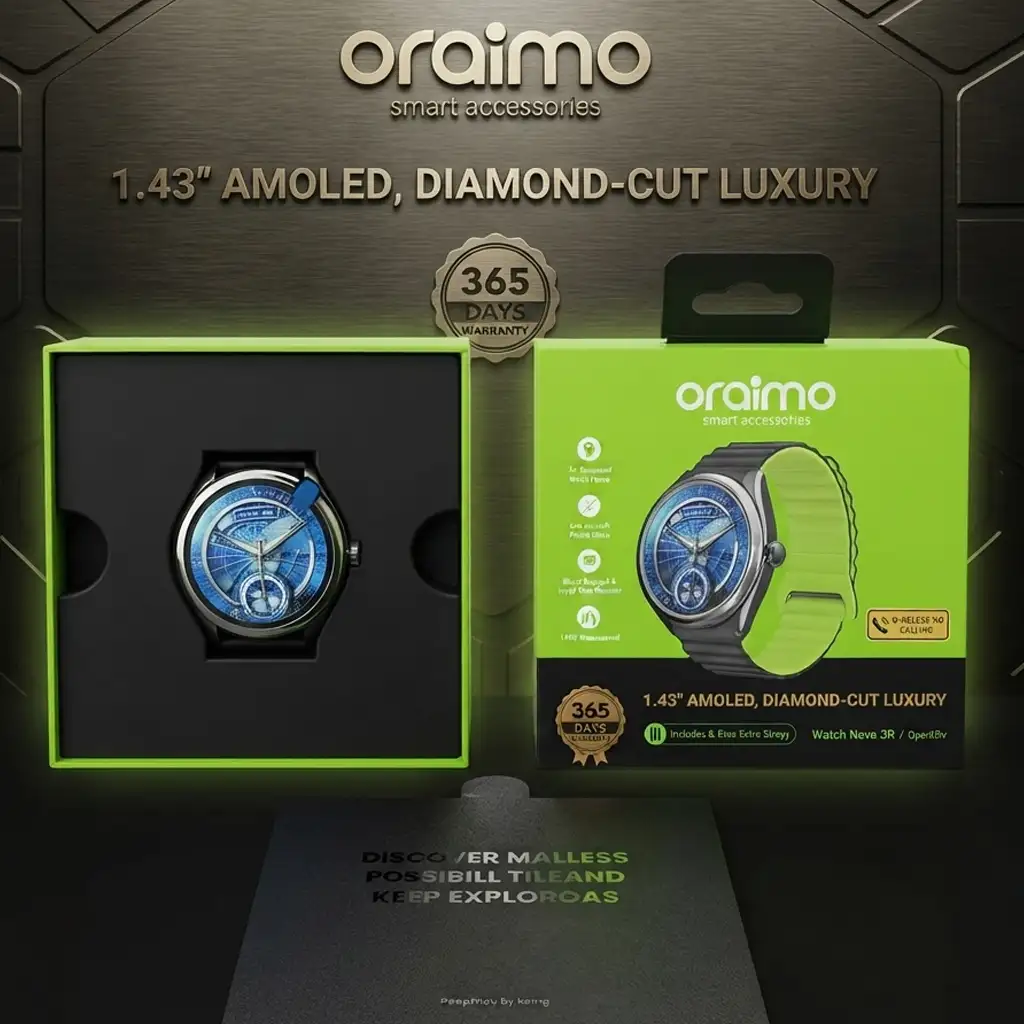Oraimo Watch Nova 2R 1.43" AMOLED 35-Day Standby Smart Watch