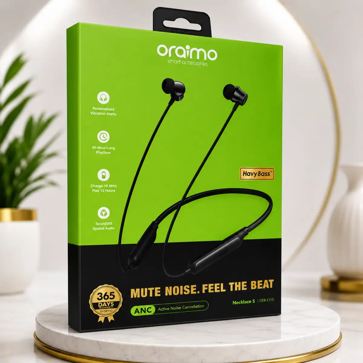 oraimo Necklace 5 - OEB-611 (Noise Cancellation Wireless)