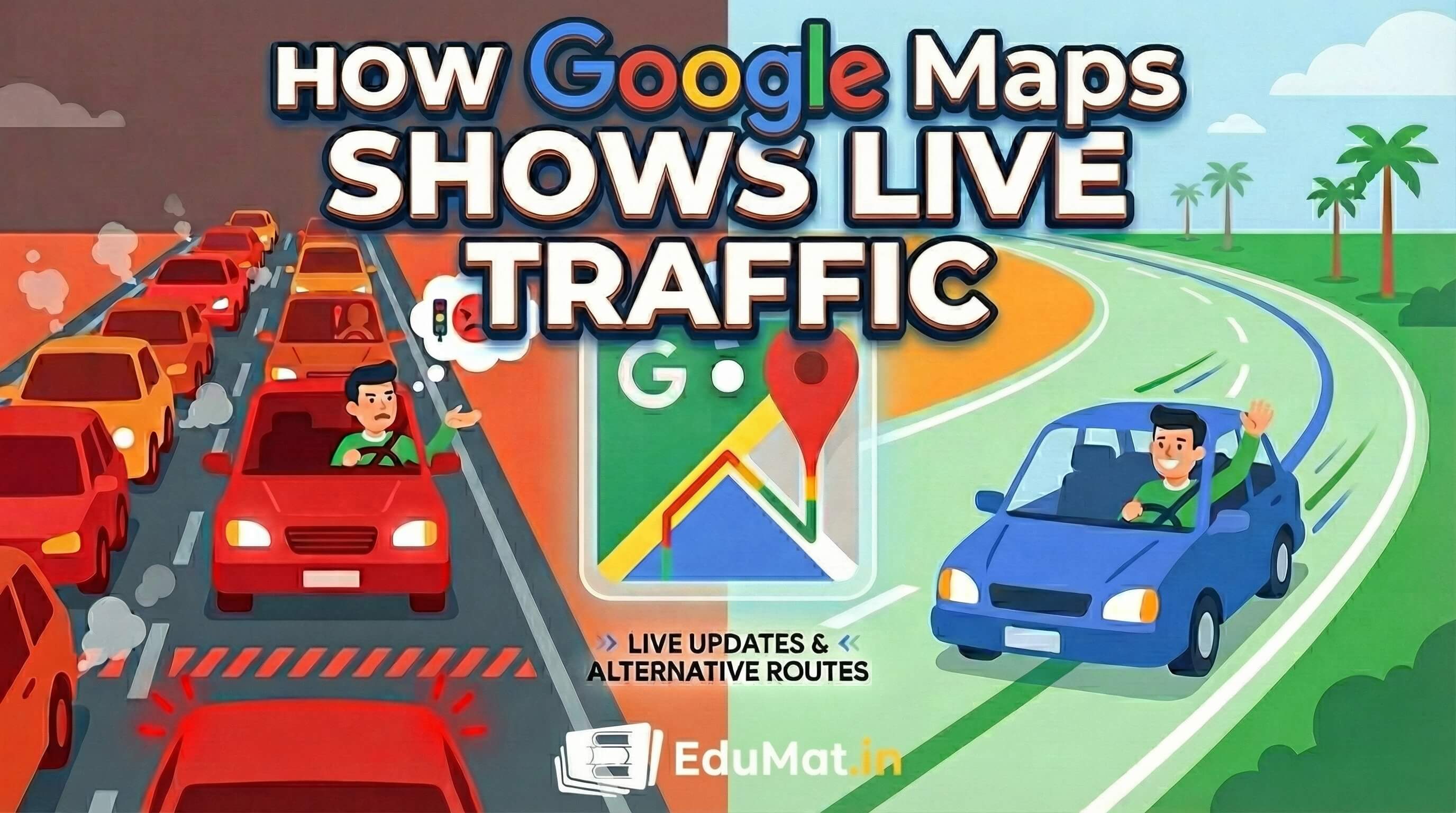 How Google Maps Shows Live Traffic | EduMat Blog