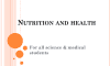 NUTRITION AND HEALTH For all science & medical students