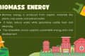 Biomass energy is produced from organic materials like plants, crop waste, and animal matter.  It helps reduce waste while generating usable heat and electricity.  This renewable source supports sustainable energy and rural development.