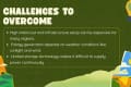 High initial cost and infrastructure setup can be expensive for many regions.  Energy generation depends on weather conditions like sunlight and wind.  Limited storage technology makes it difficult to supply power continuously.