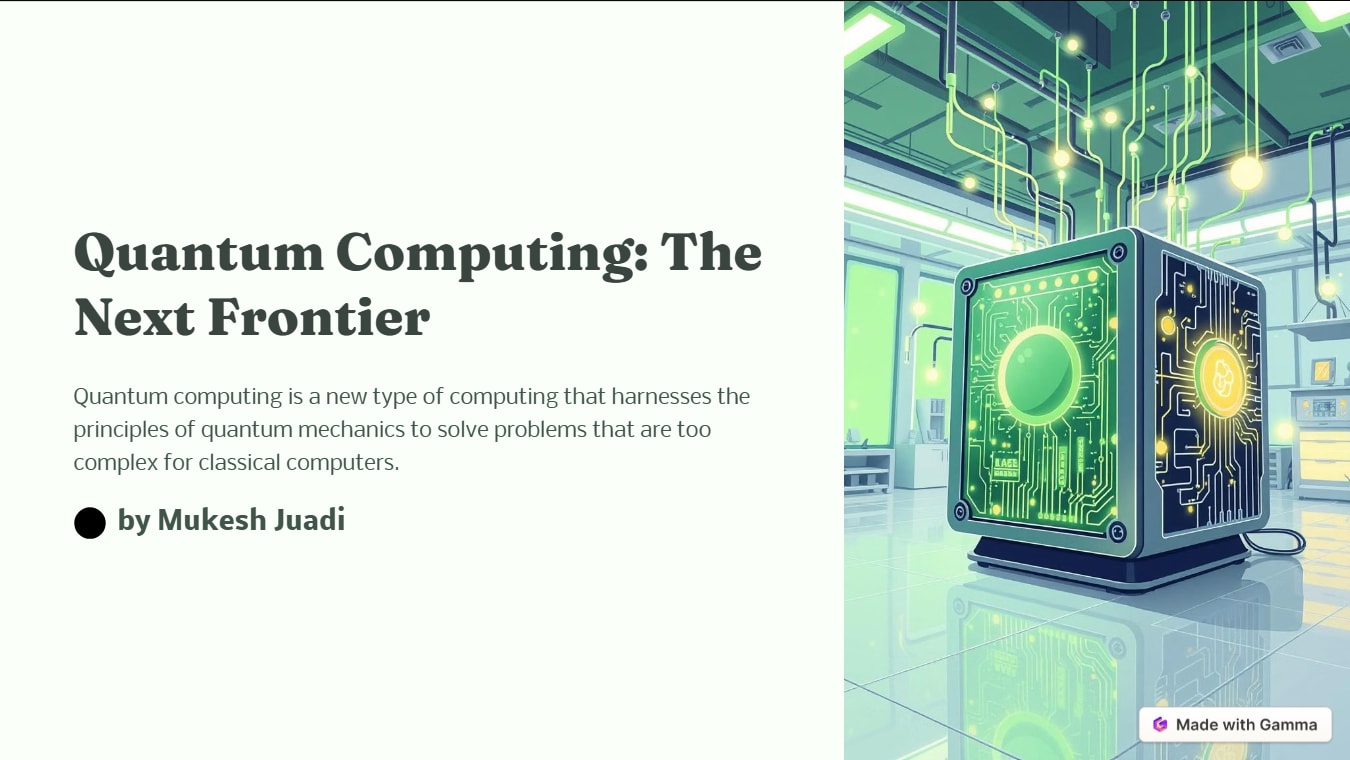 Quantum computing is a new type of computing that harnesses the principles of quantum mechanics to solve problems that are too complex for classical computers.