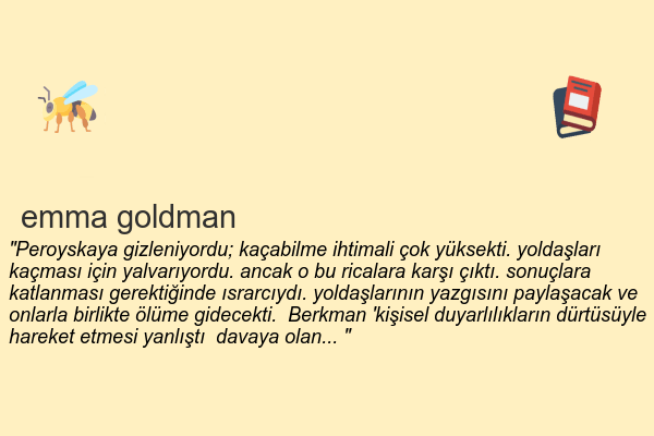 kitap alıntısı. hayatımı yaşarken - emma goldman - serdarrah