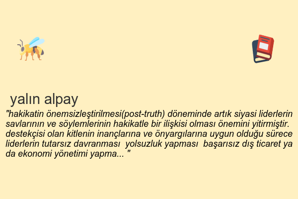 kitap alıntısı. yalanın siyaseti - yalın alpay - serdarrah