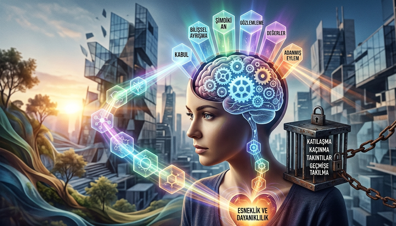 Cognitive flexibility, psychological rigidity, ACT therapy, mental health, emotional regulation, psychological resilience