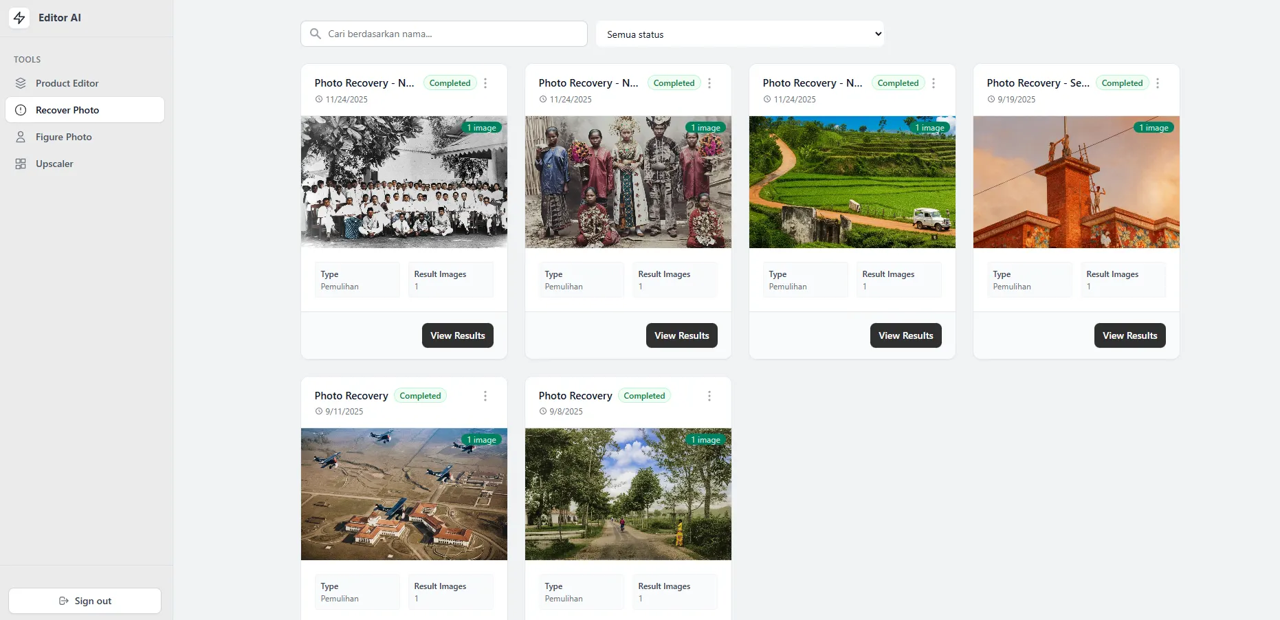 Demo Fitur Foto Potret