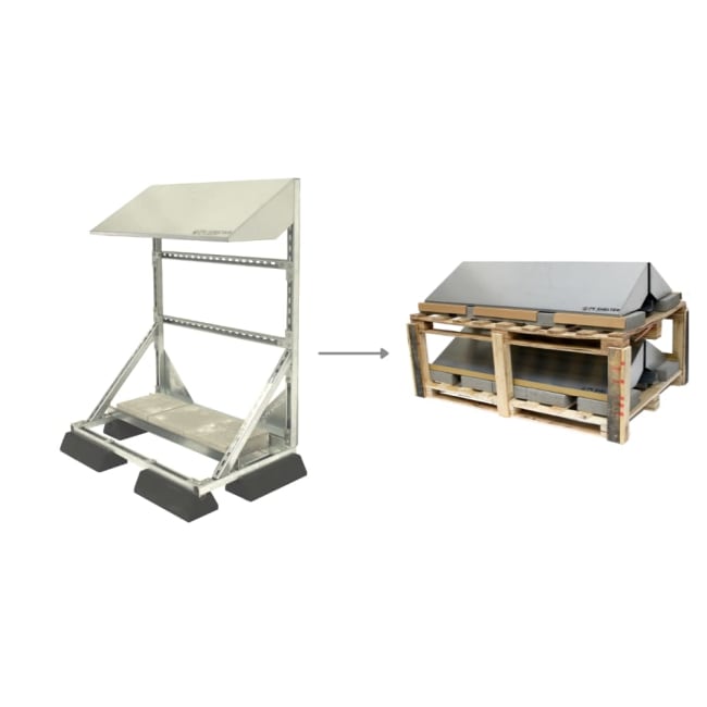 Inverterstativ frittstående 100cm flatpakket