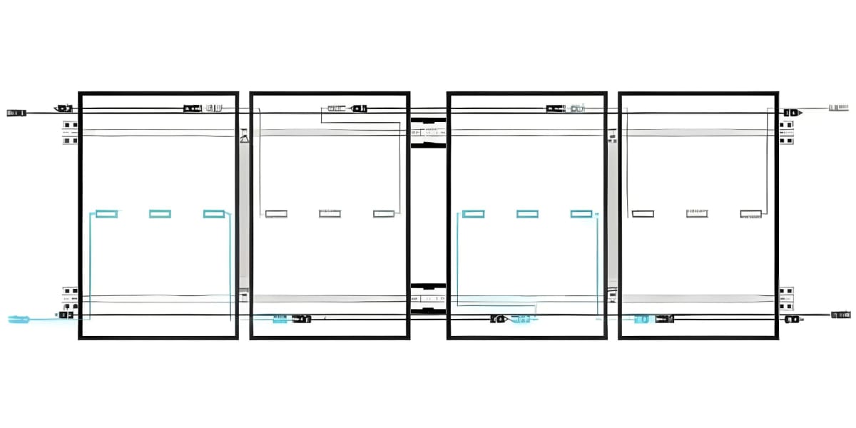 Prefabrikkert Engesolar-kabelnett med ferdig terminerte plugger