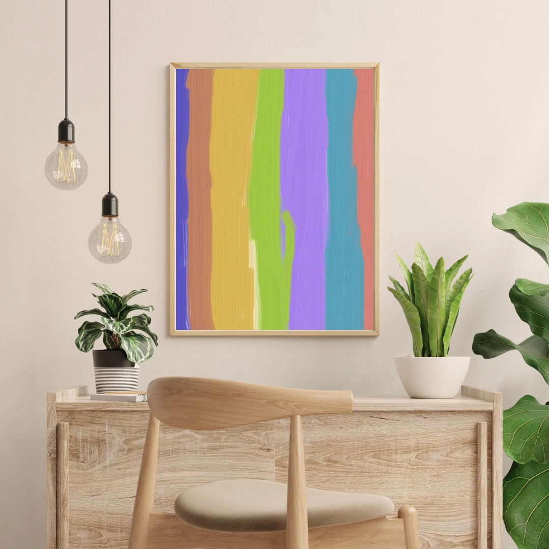 Multi-Coloured Abstract Wall Art