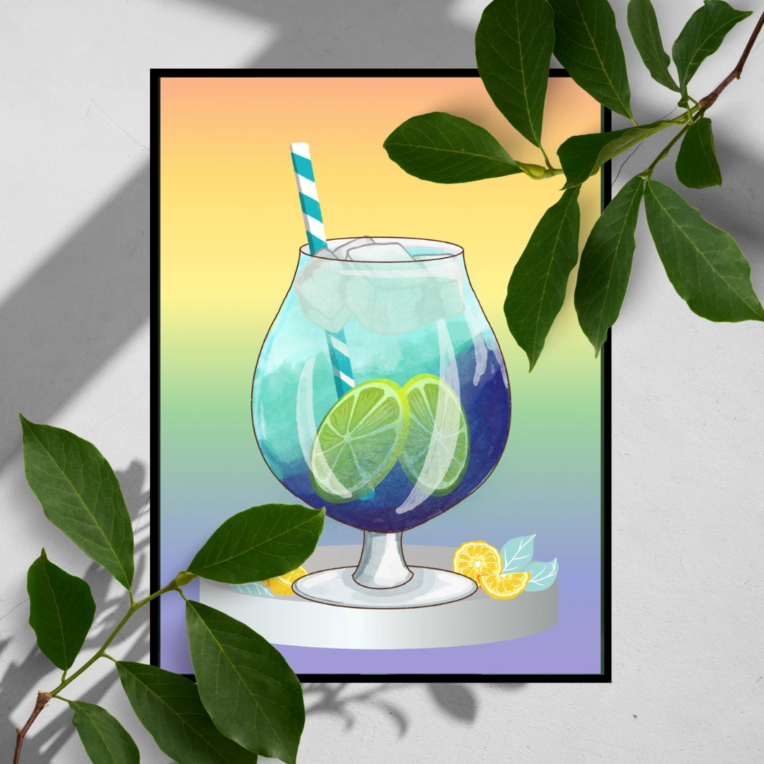 Blue Drink Poster