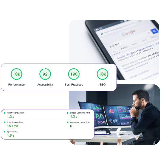 High-performance website illustration