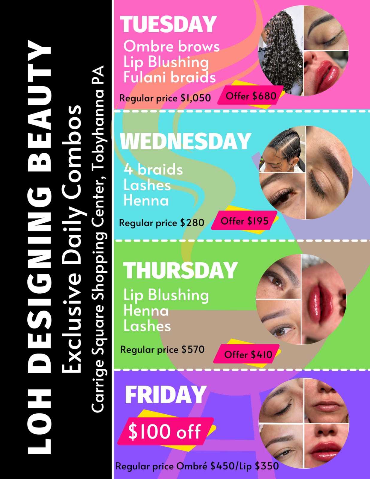LOH Designing Beauty Daily Specials
