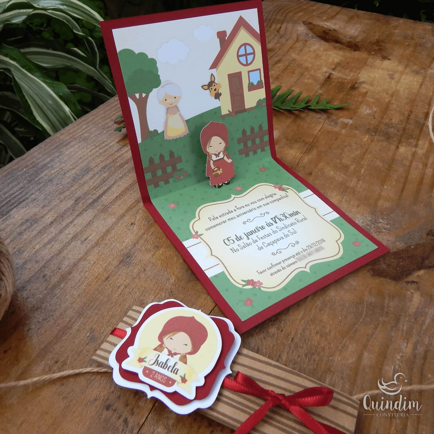 Convite pop up - Infantis