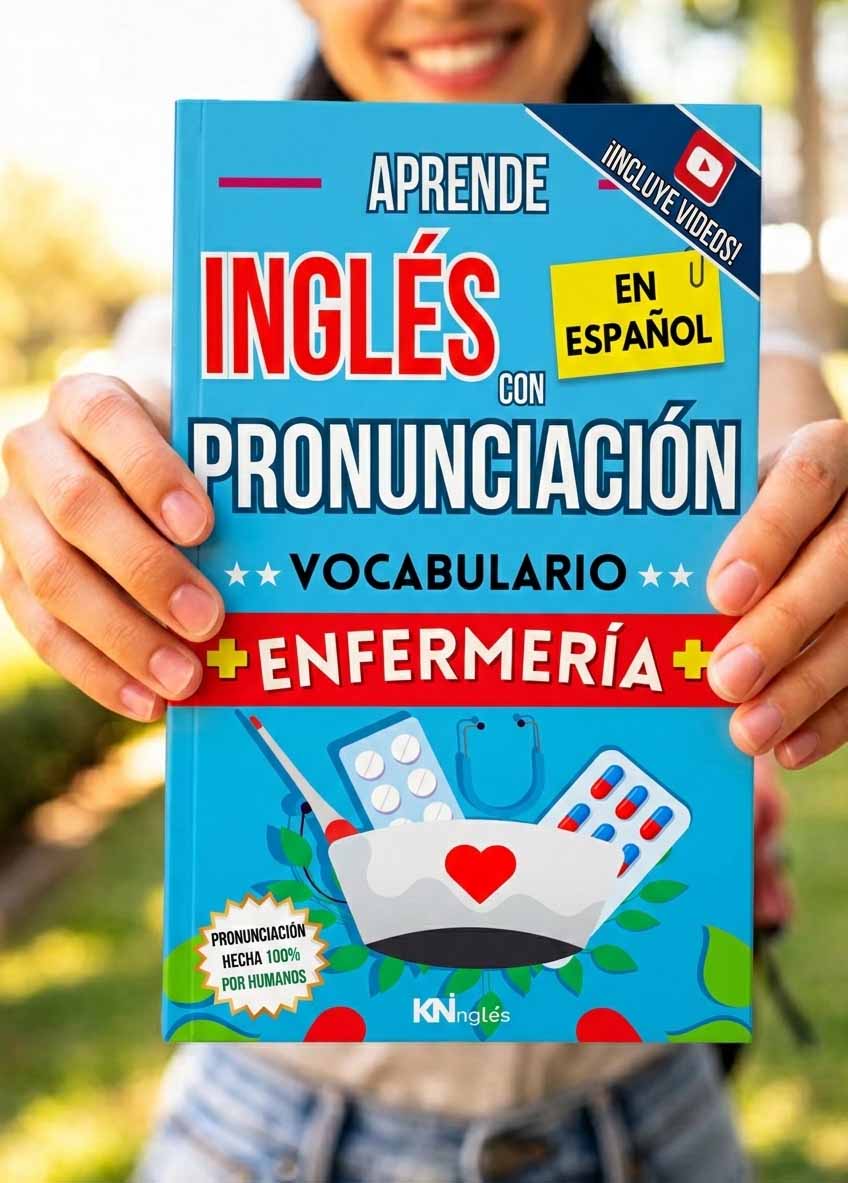 Portada del libro: Vocabulario de Enfermería Nursing - Aprende Inglés con Pronunciación | KNInglés