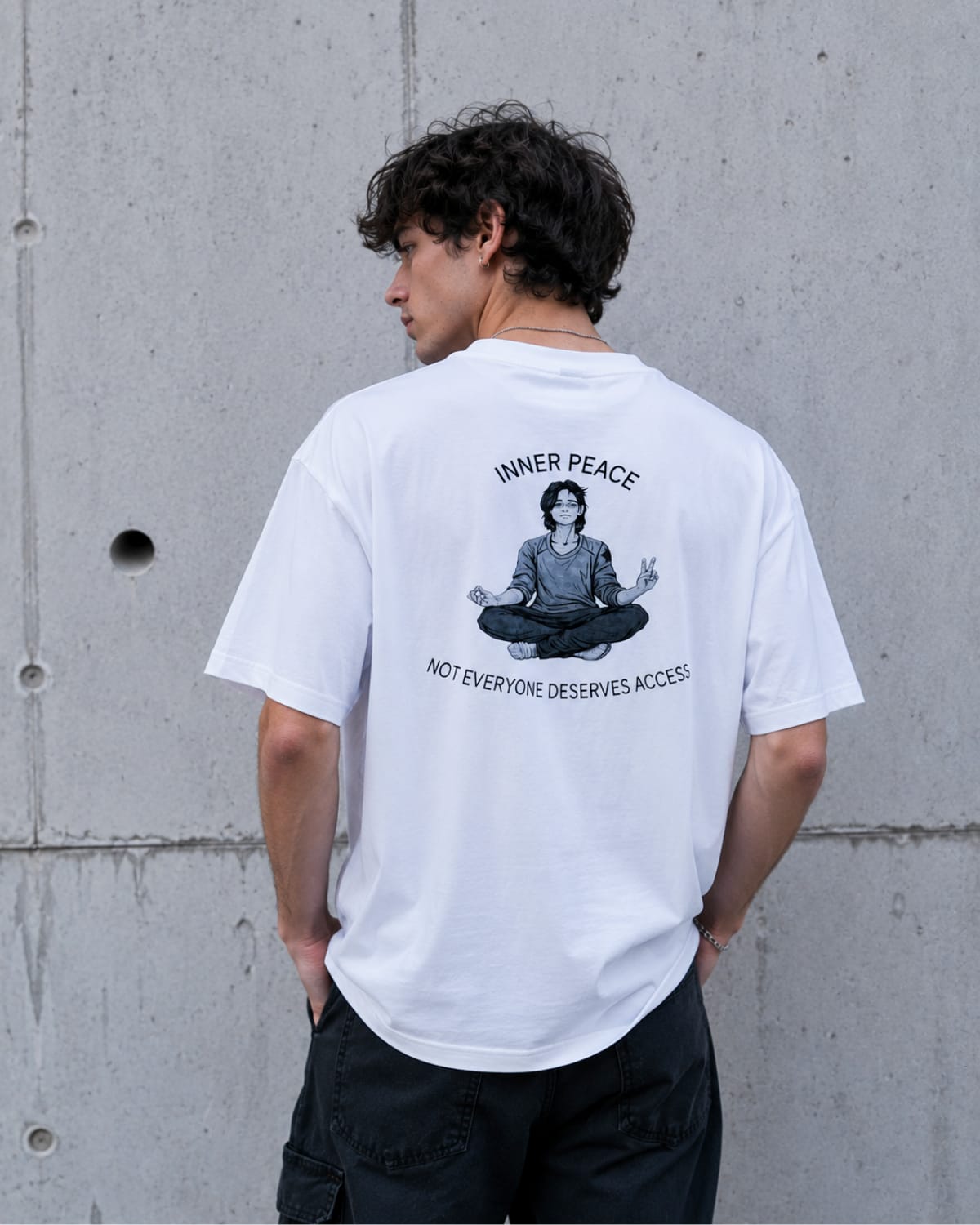 Inner Peace Drop Shoulder Tee - Image 3