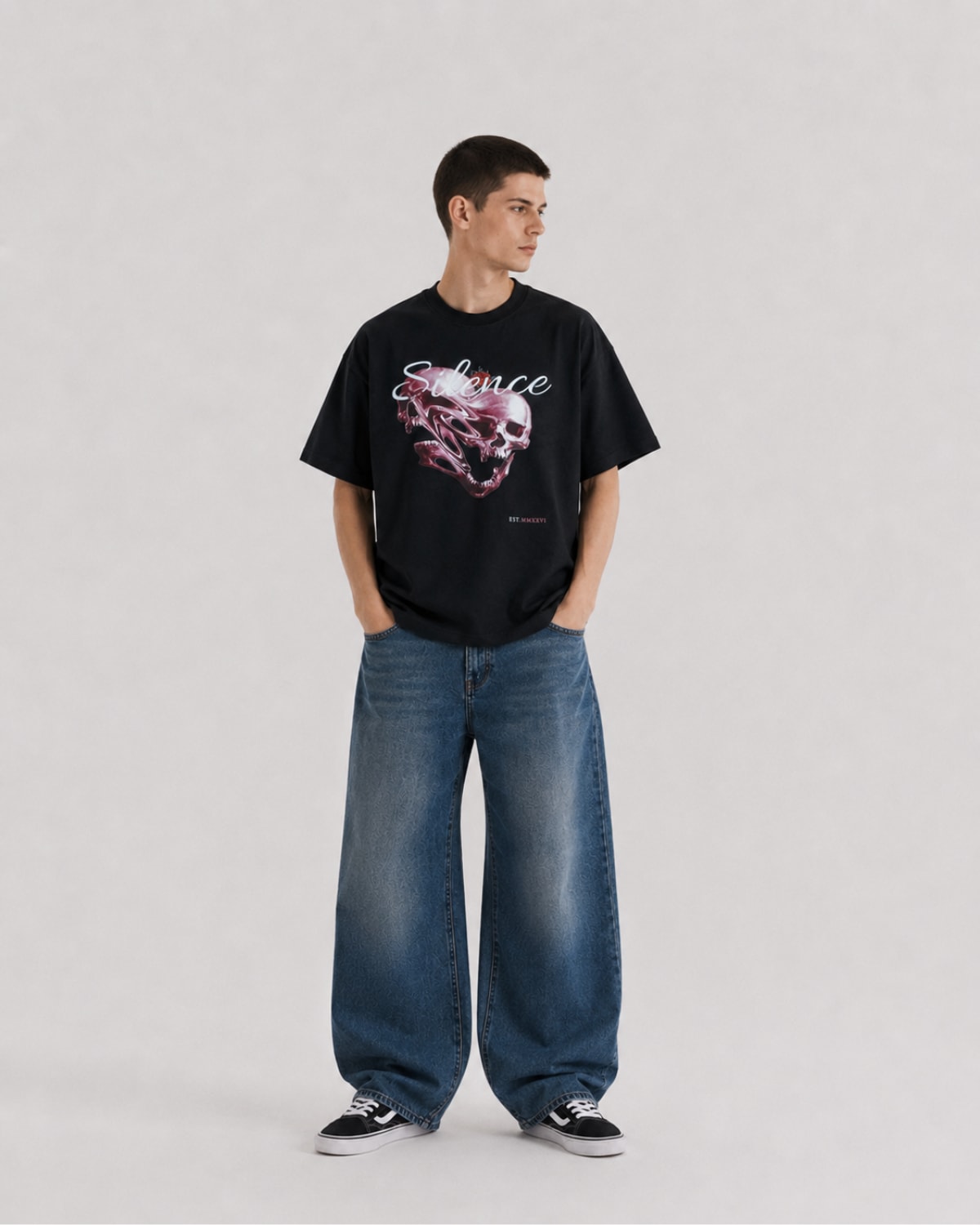 Silence Drop Shoulder Tee - Image 2