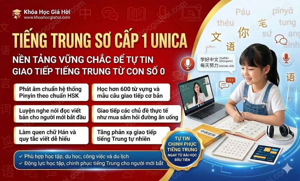 Tiếng Trung Sơ Cấp 1 Unica