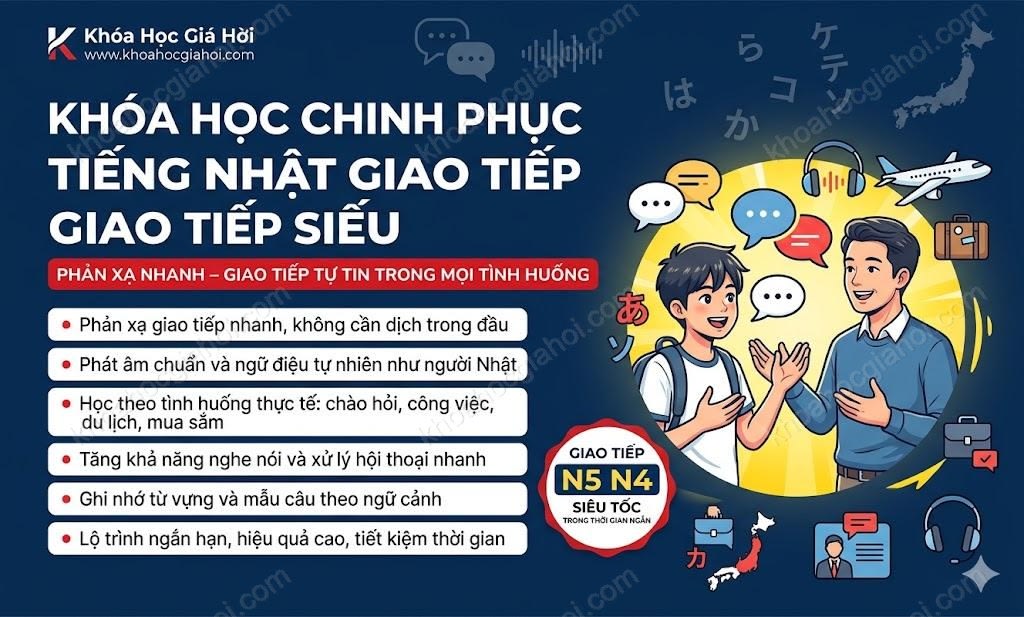 Khóa Học Chinh Phục Tiếng Nhật Giao Tiếp Siêu Tốc
