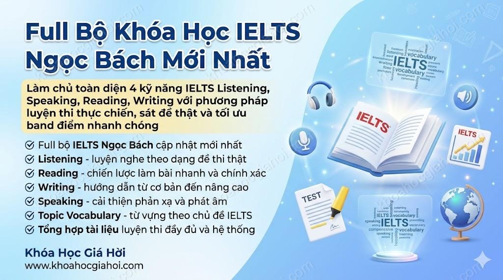 Full Bộ Khóa Học IELTS Ngọc Bách Mới Nhất