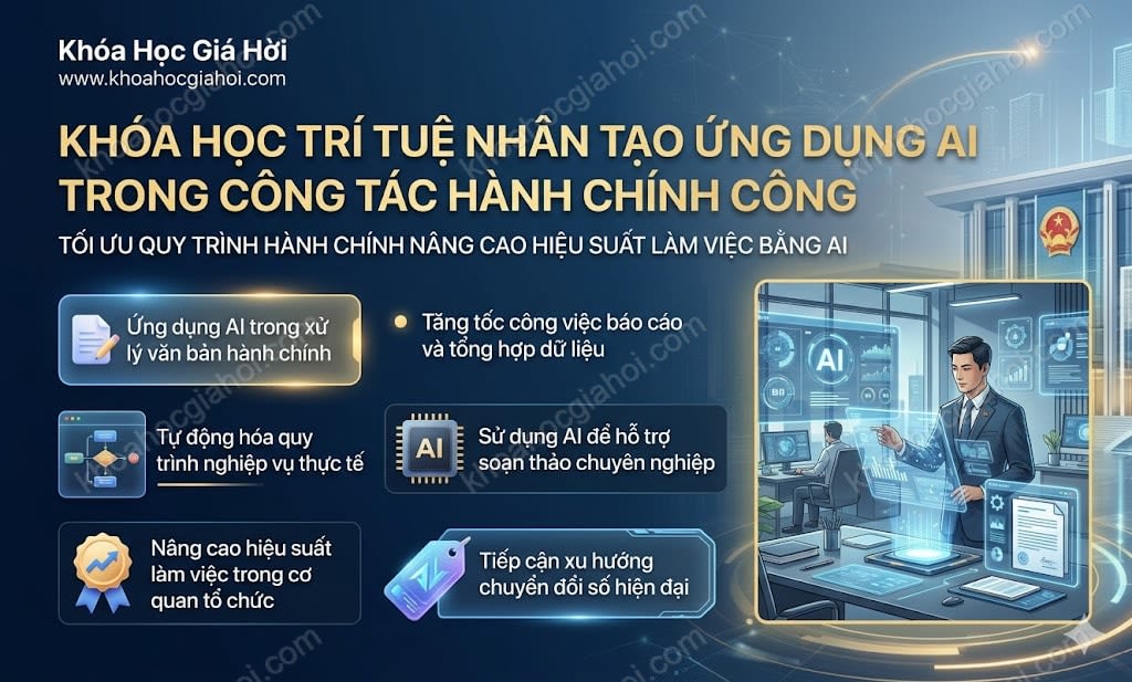 Khóa Học Trí Tuệ Nhân Tạo Ứng Dụng AI Trong Công Tác Hành Chính Công