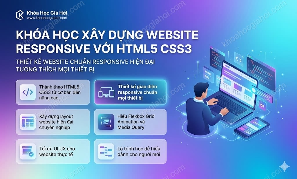Khóa Học Xây Dựng Website Responsive Với HTML5, CSS3
